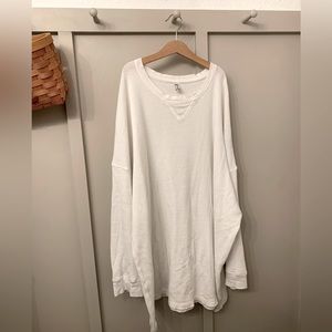 Free people waffle knit oversized long sleeve. 28” across, 29” shoulder - hem
